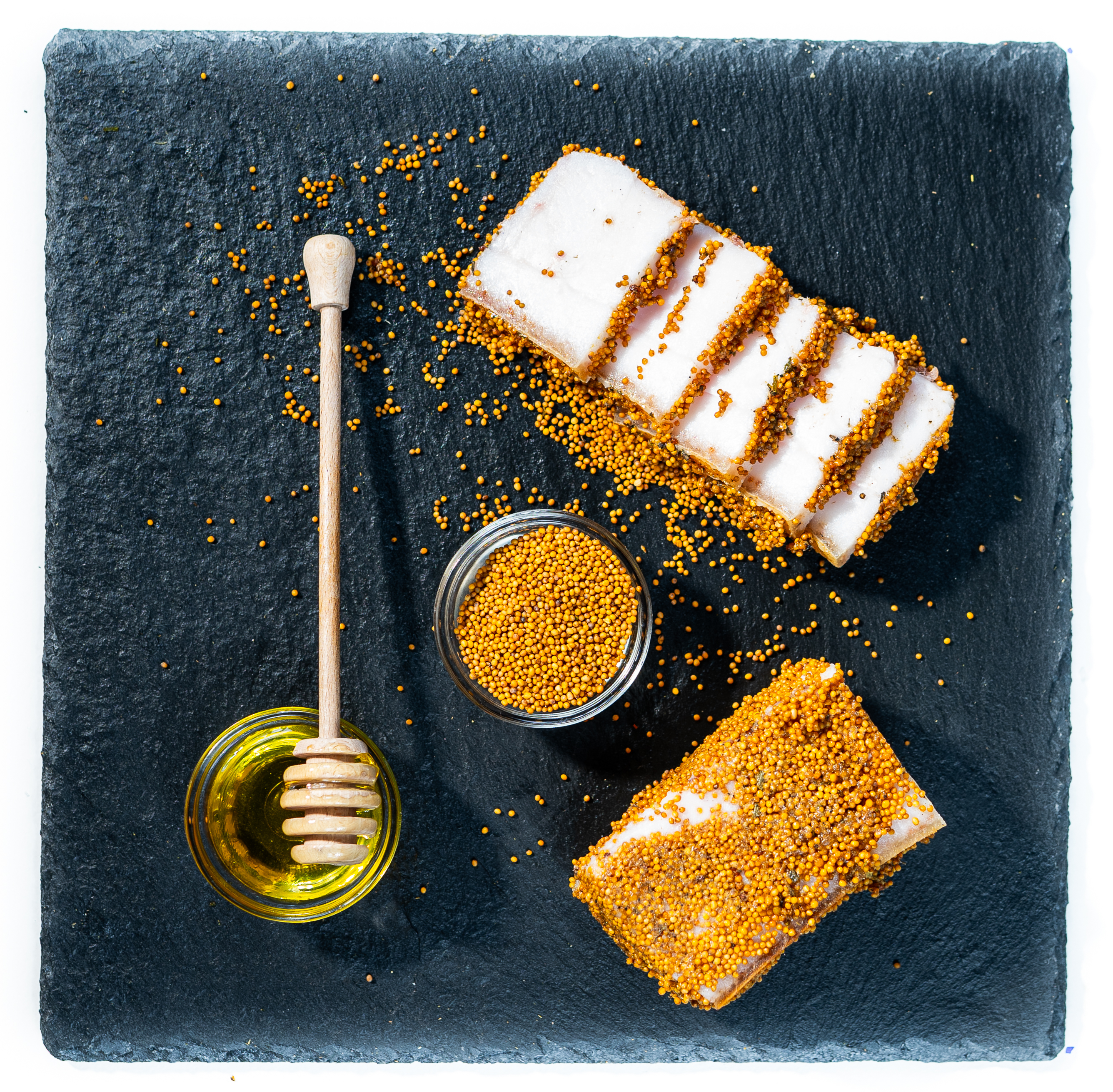 Шмат сала "Мед та гірчиця"