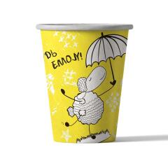 Стакан паперовий одношаровий  EMOJI CUP  250мл