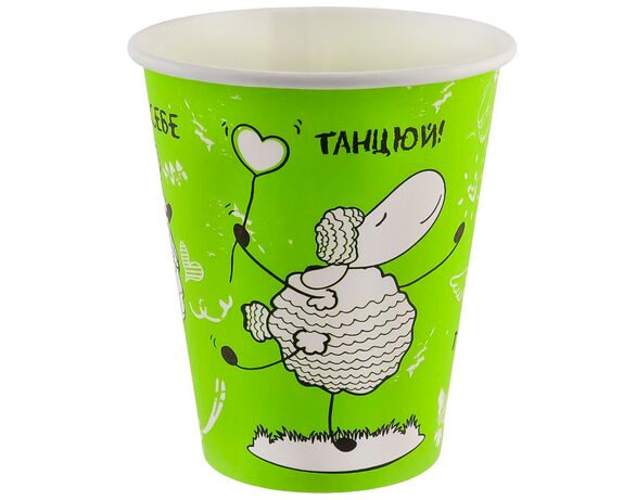 Стакан паперовий одношаровий мікс EMOJI CUP  175мл